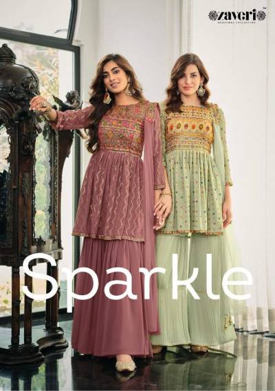 Sparkle By Zaveri Designer Partywear Readymade Dress Collection